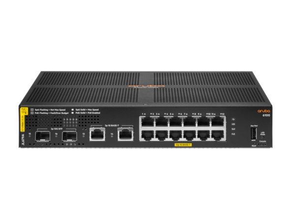 HPE-Aruba-Networking-CX-6100-12G-Class4-PoE-2G2SFP-139W-Switch