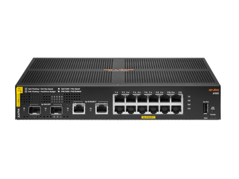 HPE-Aruba-Networking-CX-6100-12G-Class4-PoE-2G2SFP-139W-Switch