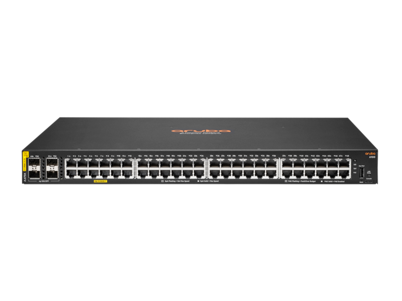 HPE-Aruba-Networking-CX-6100-48G-Class4-PoE-4SFP-370W-Switch