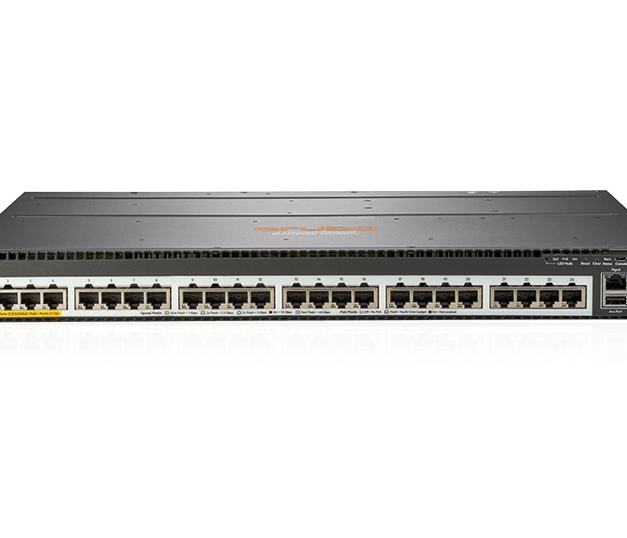 24 HPE Smart Rate PoE+ 1-slot Switch (JL324A)