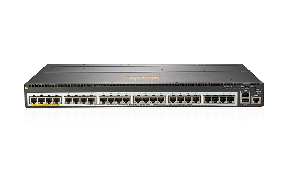 24 HPE Smart Rate PoE+ 1-slot Switch (JL324A)