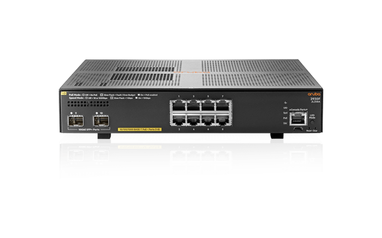 2930F 8G PoE+ 2SFP+ Switch (JL258A)
