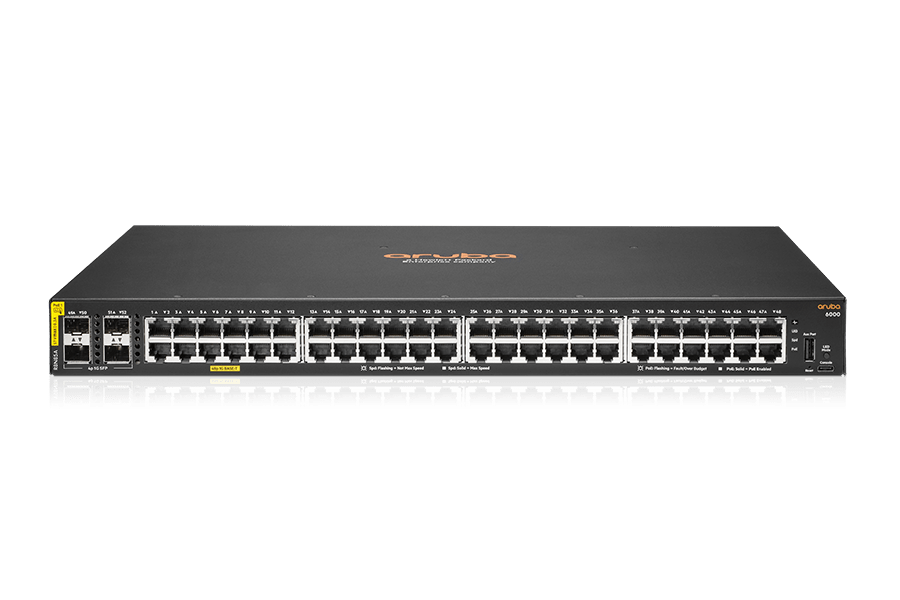 Aruba 6000 48G Class4 PoE 4SFP 370W Switch (R8N85A)