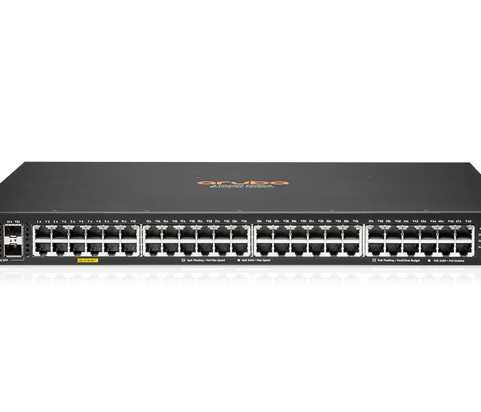 HPE-Aruba-Networking-6100-48G-Class4-PoE-4SFP-370W-Switch-JL675A