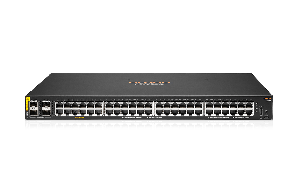 HPE-Aruba-Networking-6100-48G-Class4-PoE-4SFP-370W-Switch-JL675A