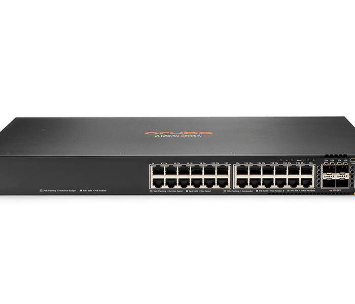 HPE Aruba Networking 6300F 24-port 1GbE Class 4 PoE and 4-port SFP56 Switch (JL666A)
