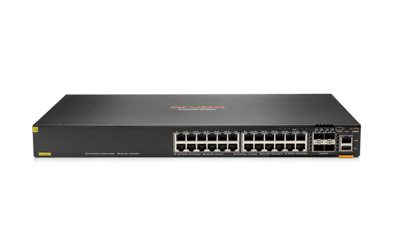 HPE Aruba Networking 6300F 24-port 1GbE Class 4 PoE and 4-port SFP56 Switch (JL666A)