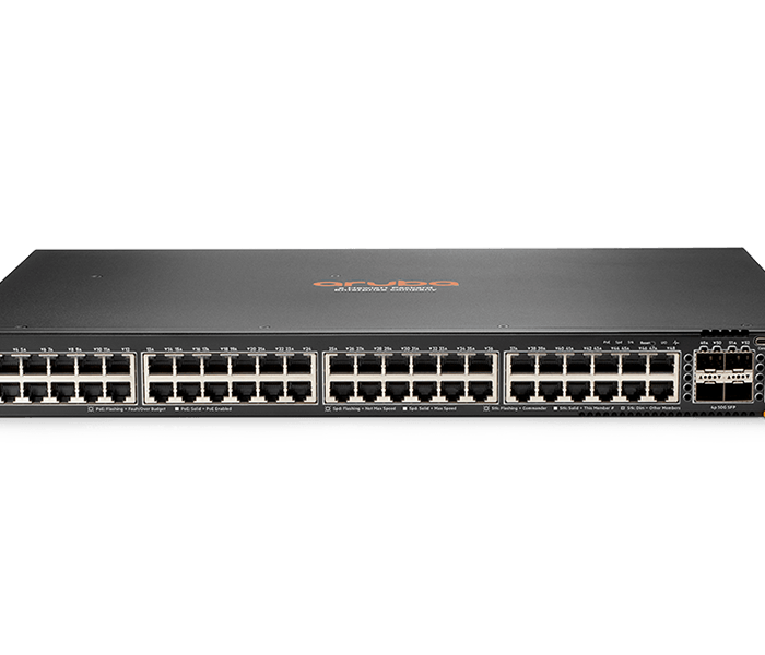 HPE Aruba Networking 6300F 48-port 1GbE Class 4 PoE and 4-port SFP56 Switch (JL665A)