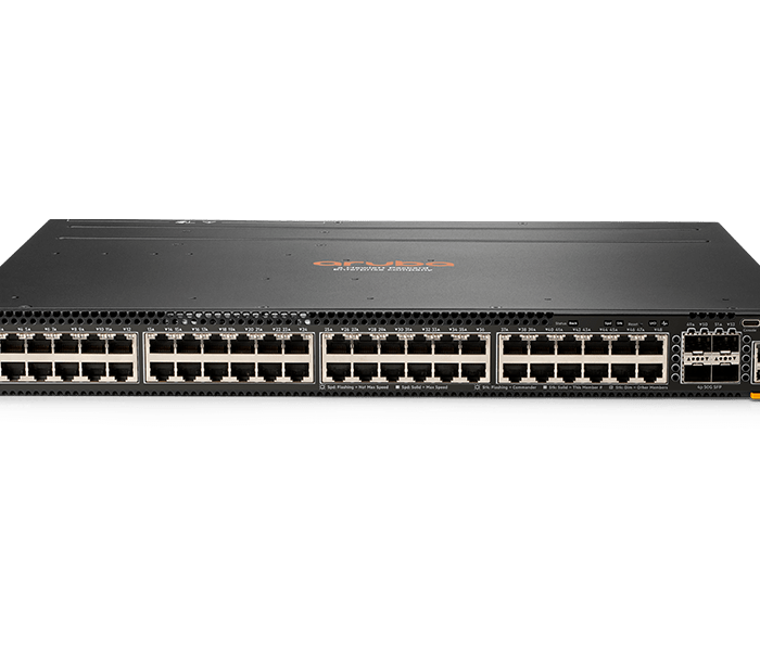 HPE Aruba Networking 6300M 48-port 1GbE and 4-port SFP56 Power-to-Port 2 Fan Trays 1 PSU Bundle (JL762A)